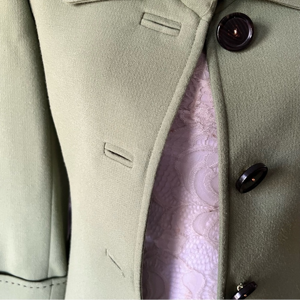 Alex Marie Olive Green Women's Jacket Blazer Size 4 - Picture 8 of 11